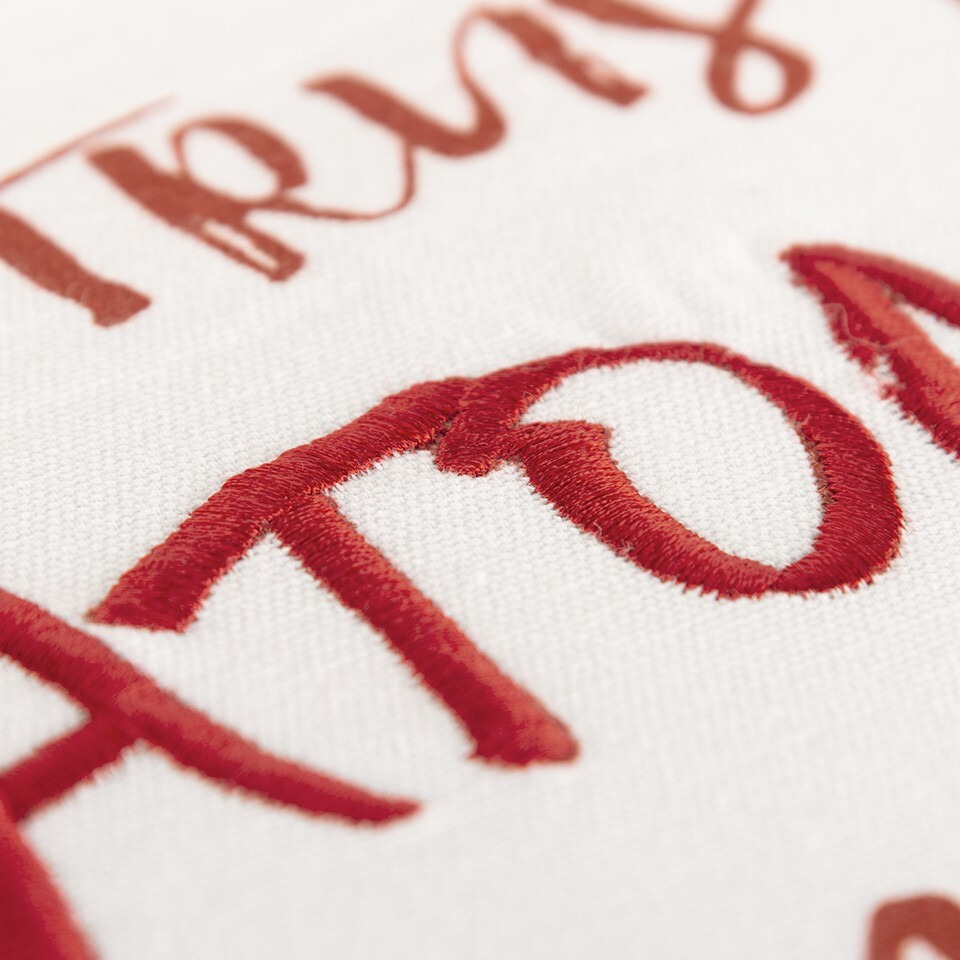 Red And White Never Trust An Atom Throw Pillow