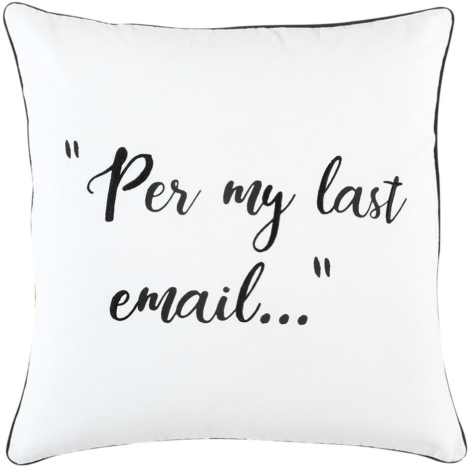 White 20"" X 20"" Poly Filled Pillow