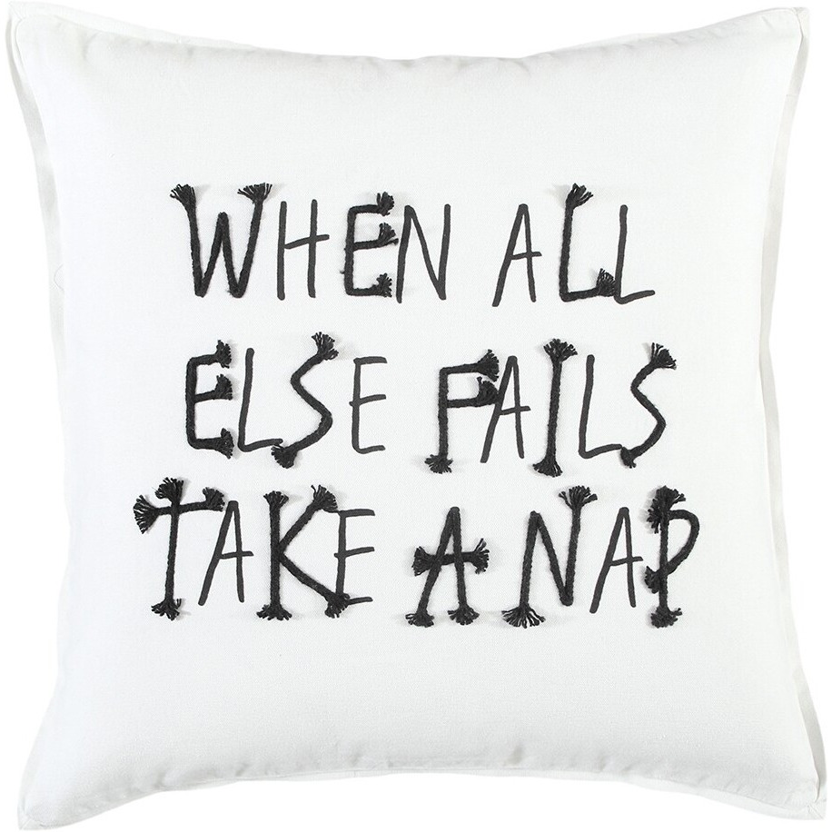 Black And White Take A Nap Throw Pillow