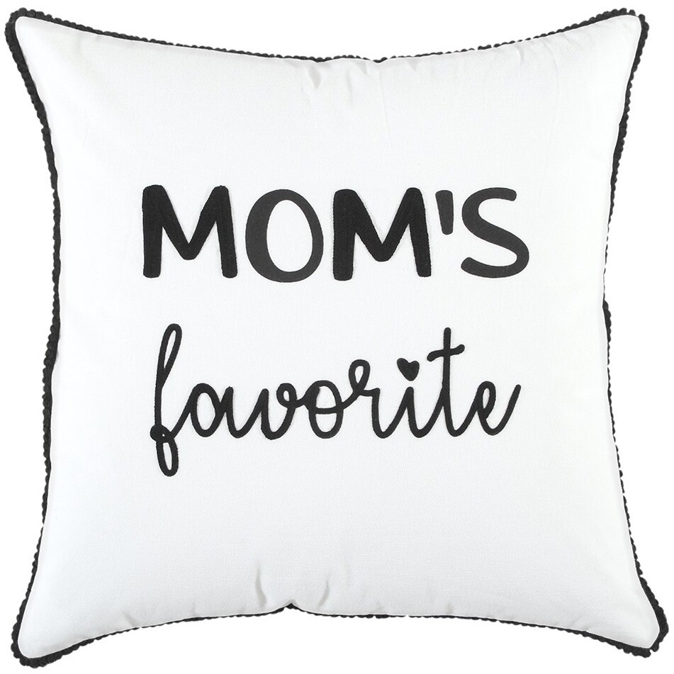 Black And White Moms Favorite Modern Throw Pillow