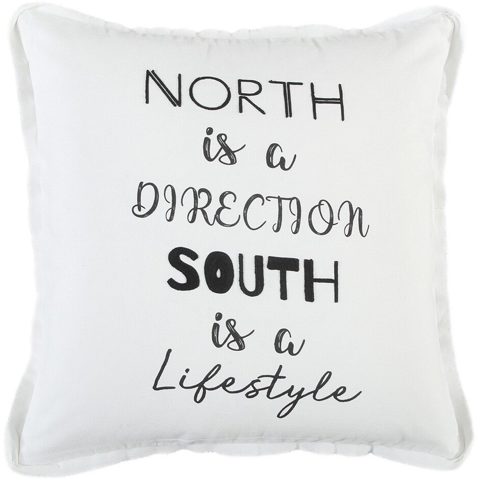 Black And White North South Font Play Throw Pillow