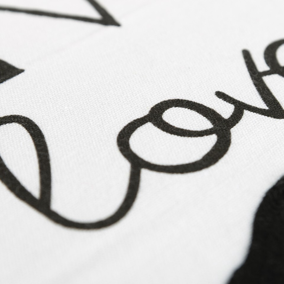 Black And White Live Love Bark Modern Throw Pillow