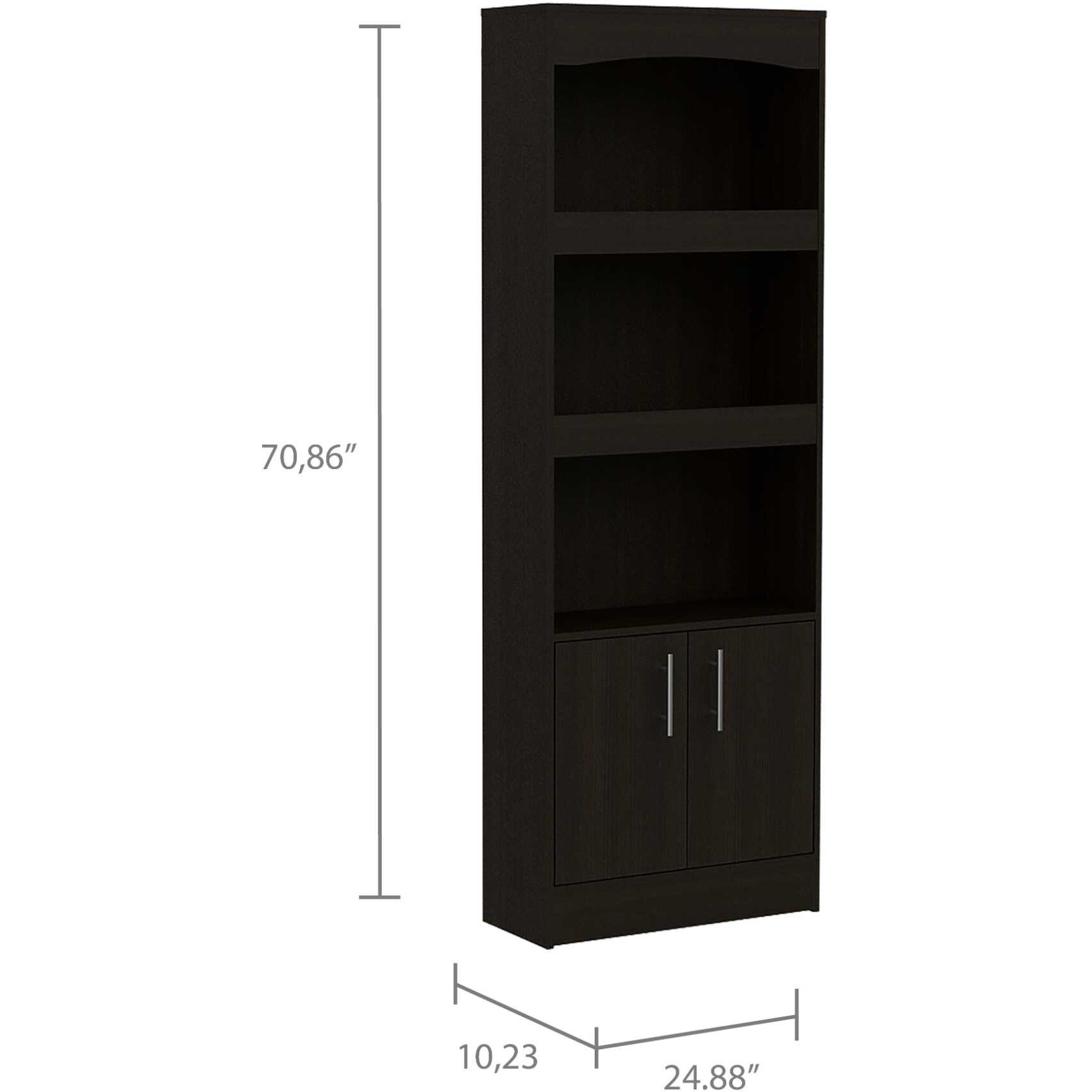 Catarina Black Bookcase Cabinet