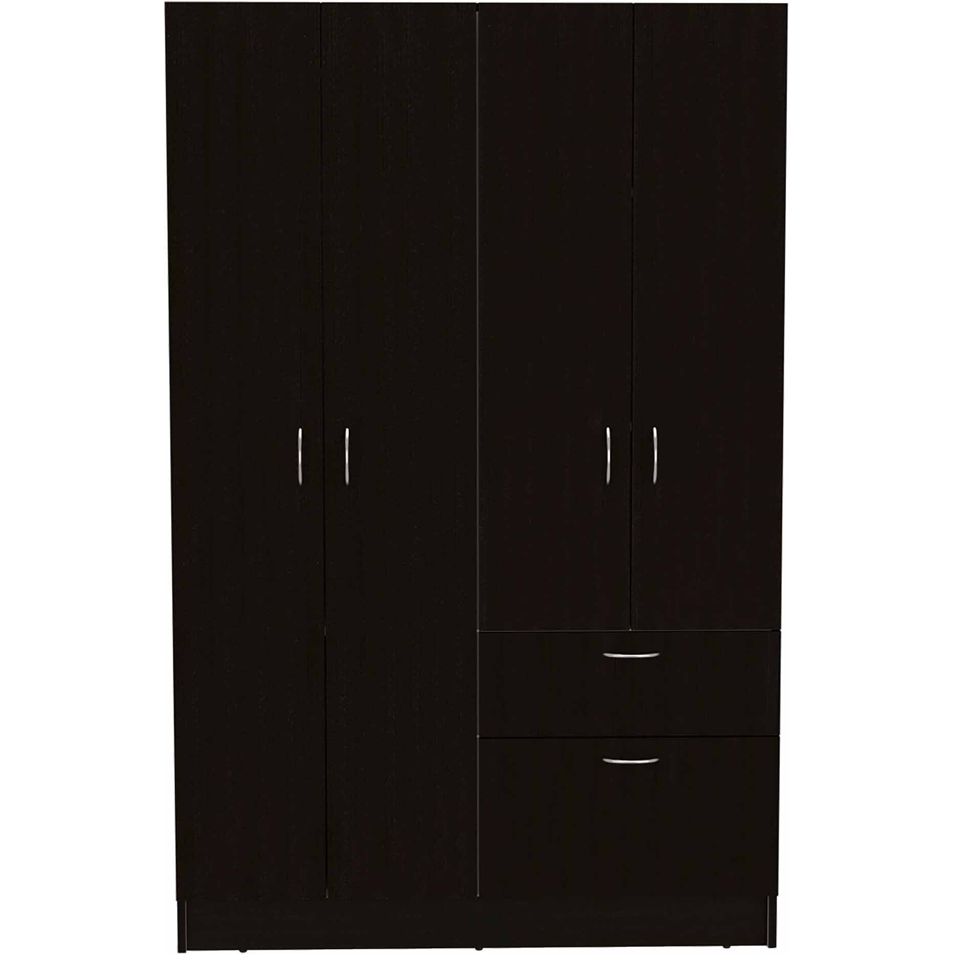Black And White Tall Four Door Closet