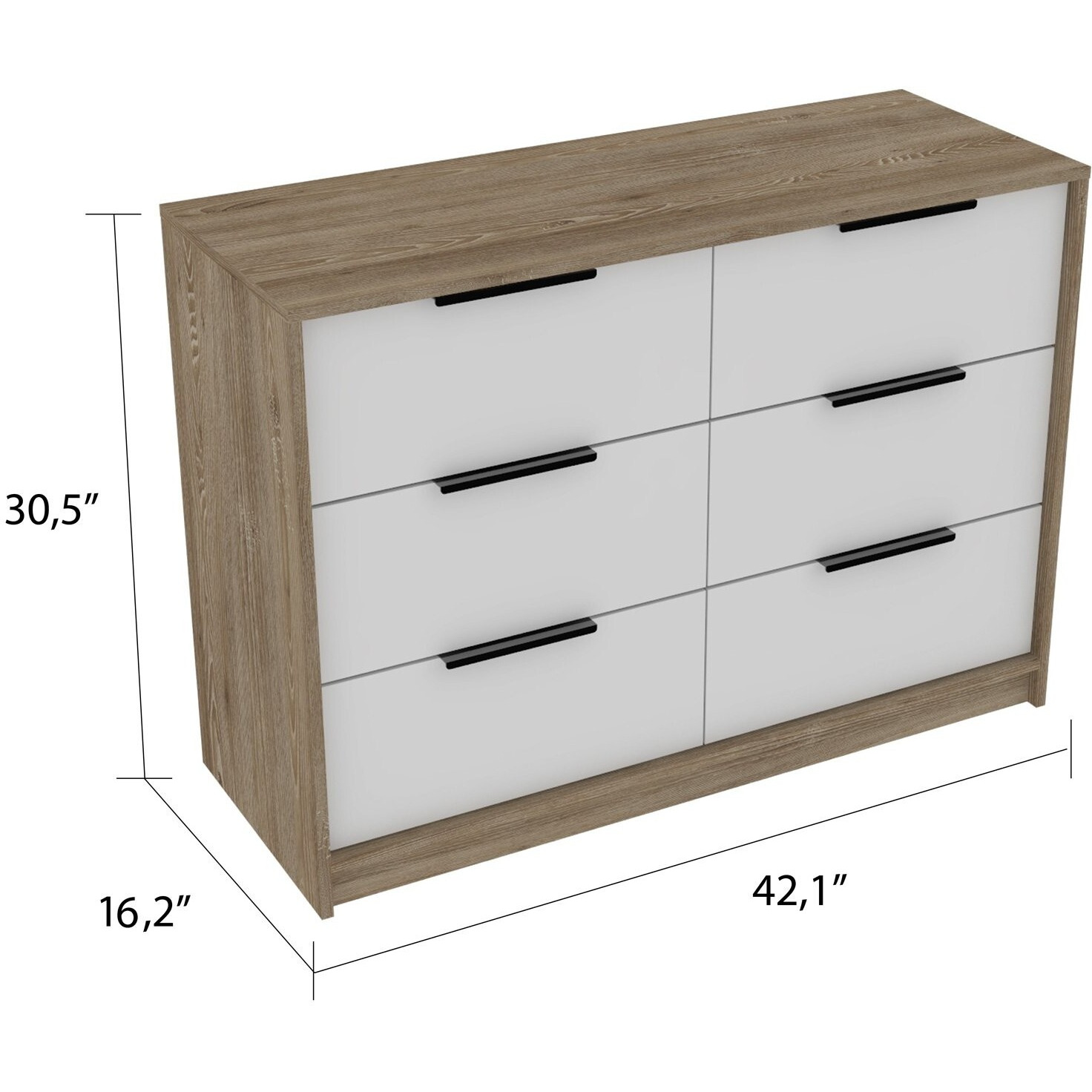 Modern Rustic White And Natural Dresser