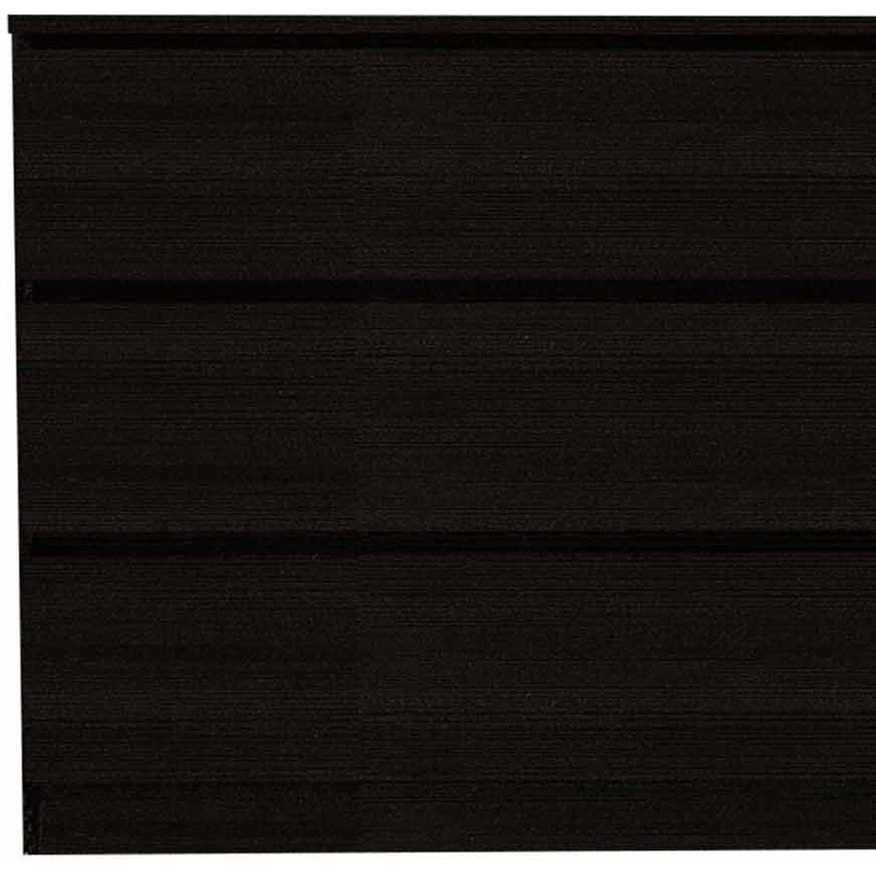 60"" Black Six Drawer Double Dresser