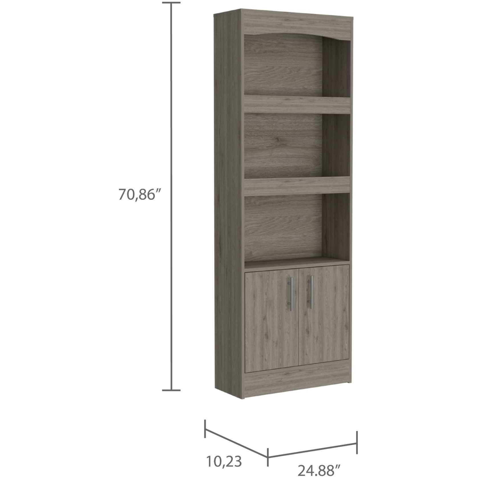 Catarina Light Gray Bookcase Cabinet