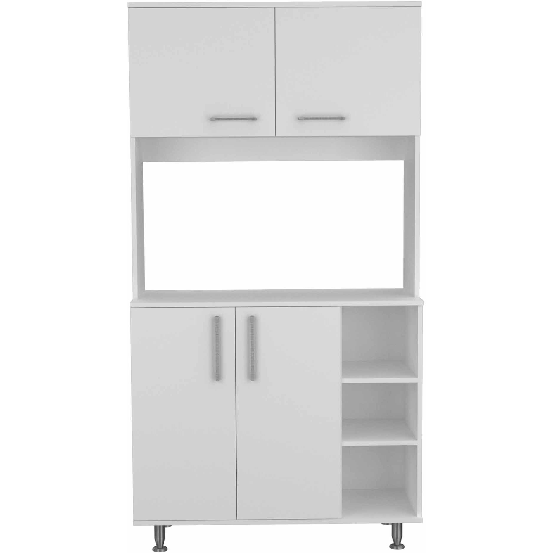 Modern White Kitchen Cabinet With Two Storage Shelves