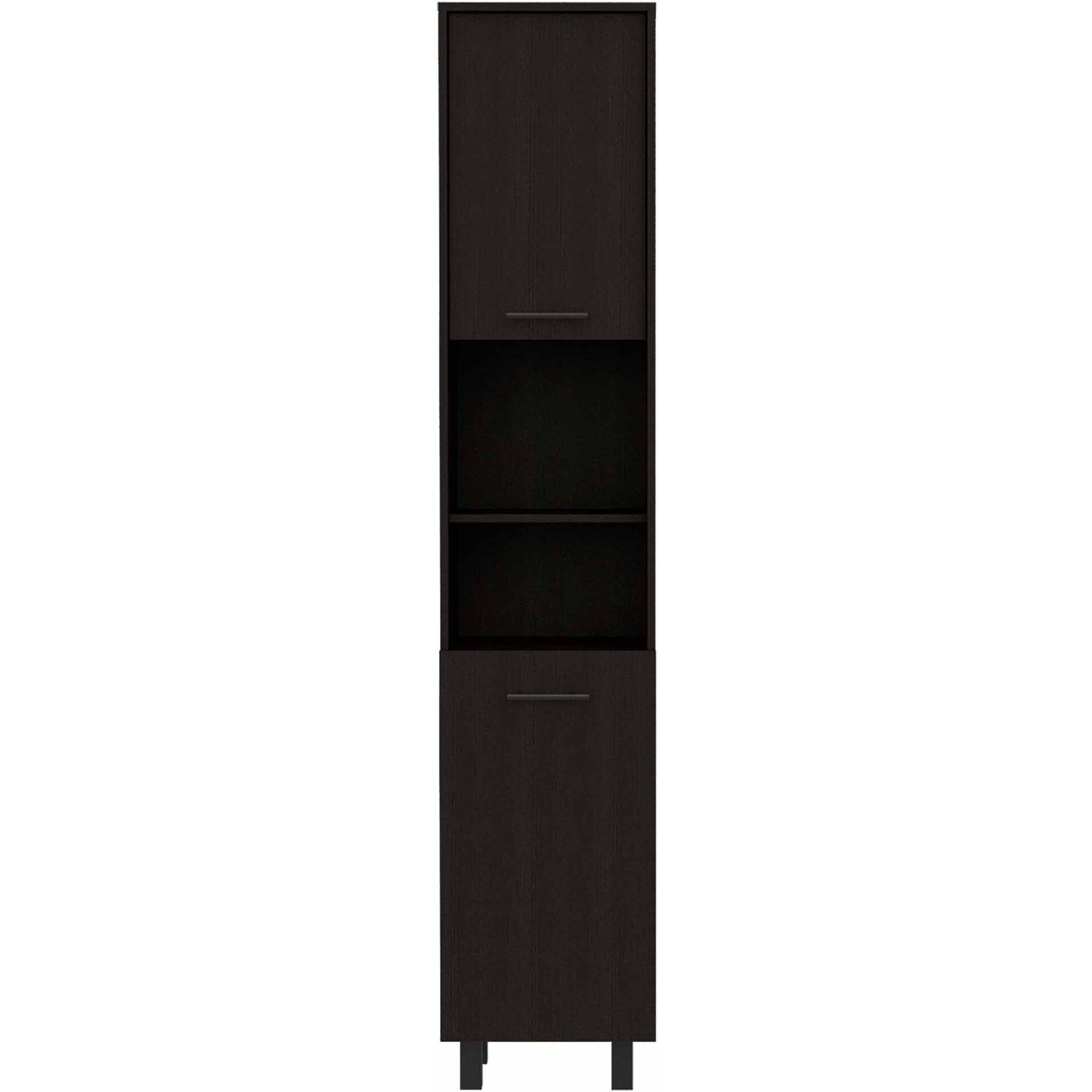 78"" Modern Black Sleek And Tall Pantry Cabinet
