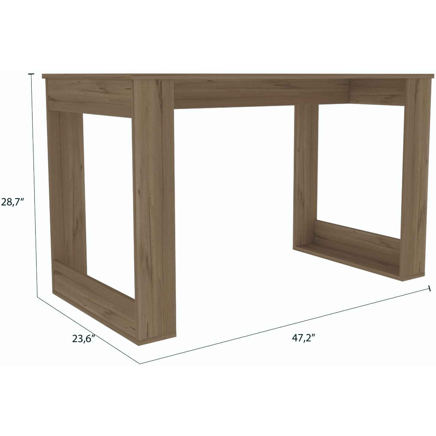 Minimalist Natural Espresso Computer Desk