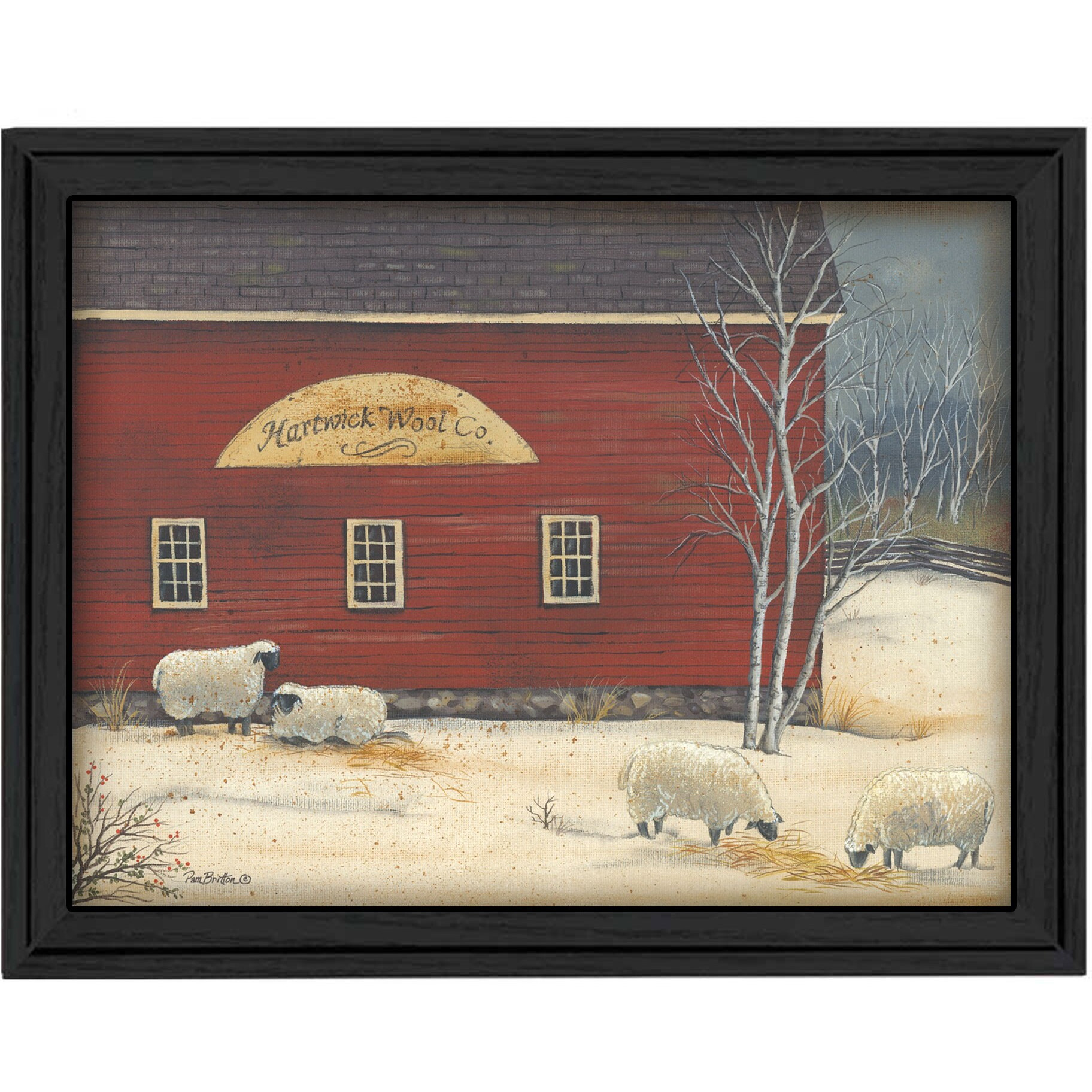 Hartwick Wool Co Black Framed Print Wall Art