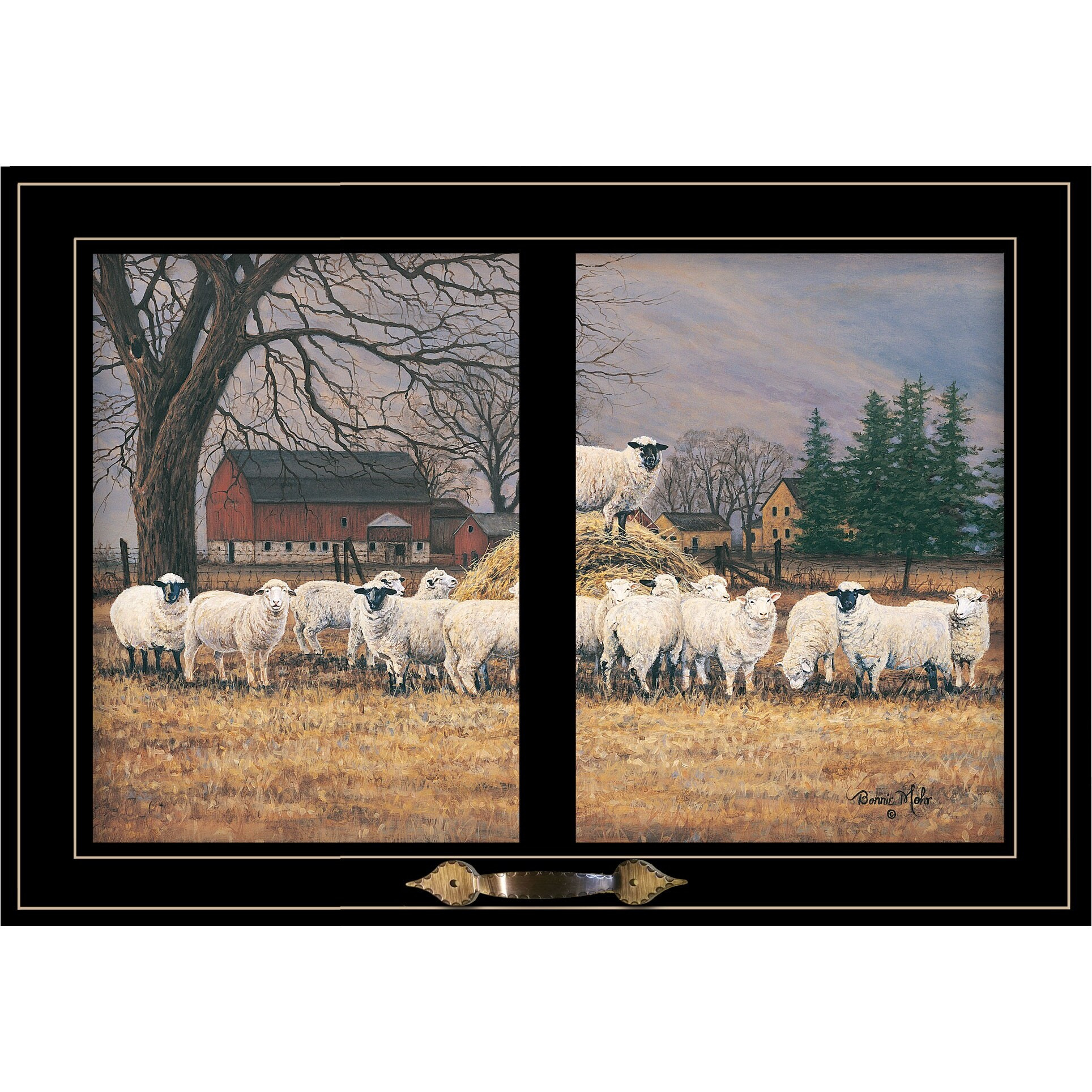 Wool Gathering 3 Black Framed Print Wall Art