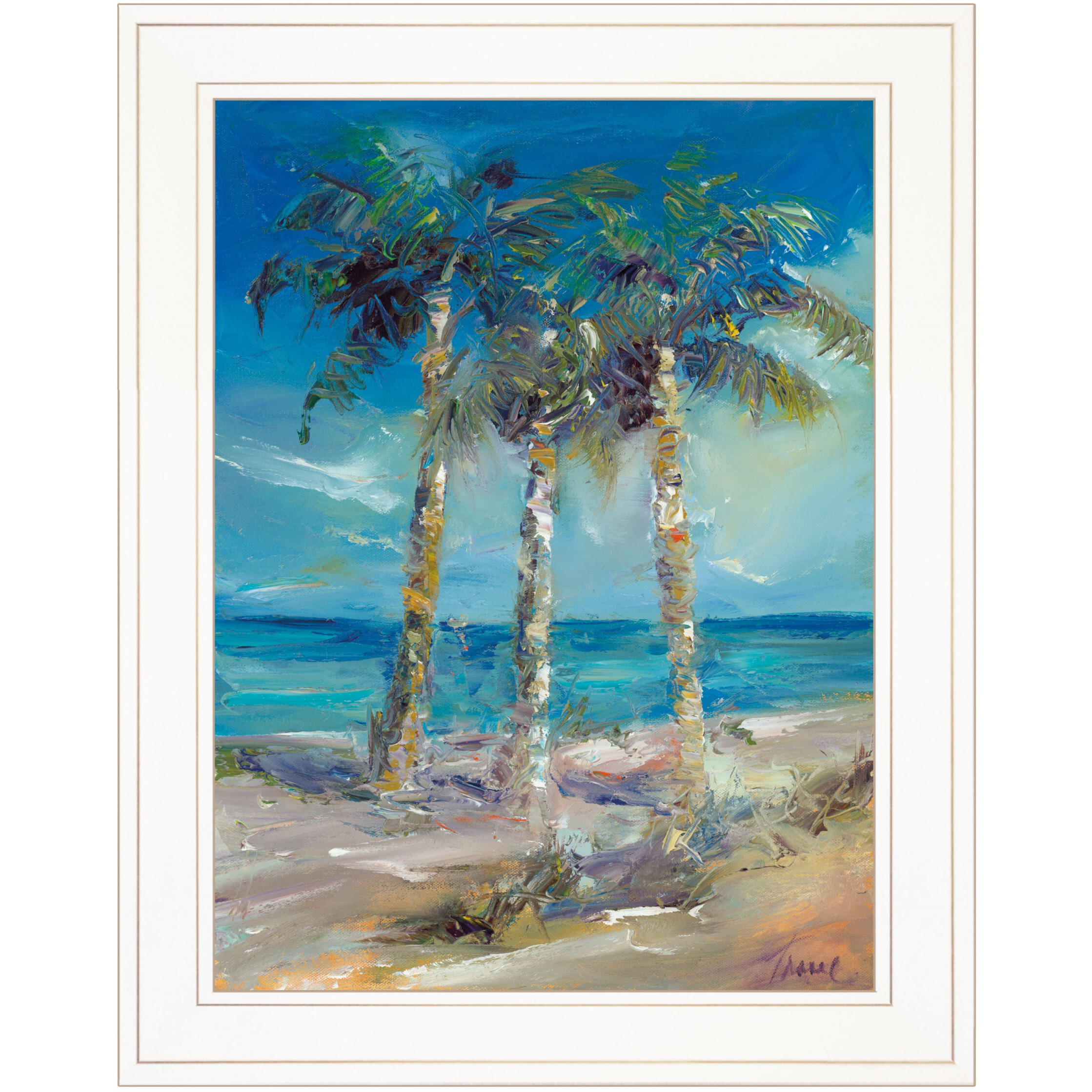 Threes Company 3 White Framed Print Wall Art