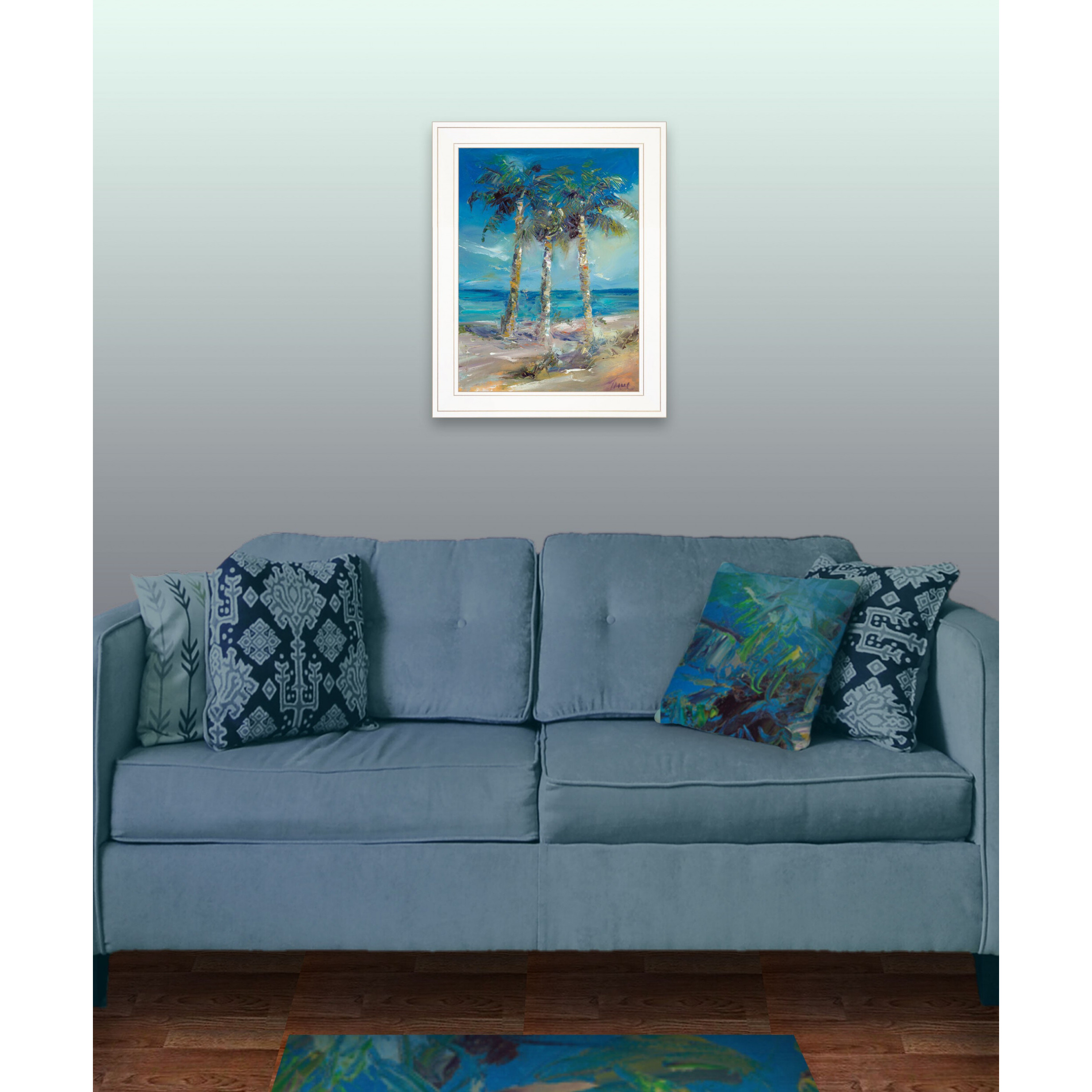 Threes Company 3 White Framed Print Wall Art