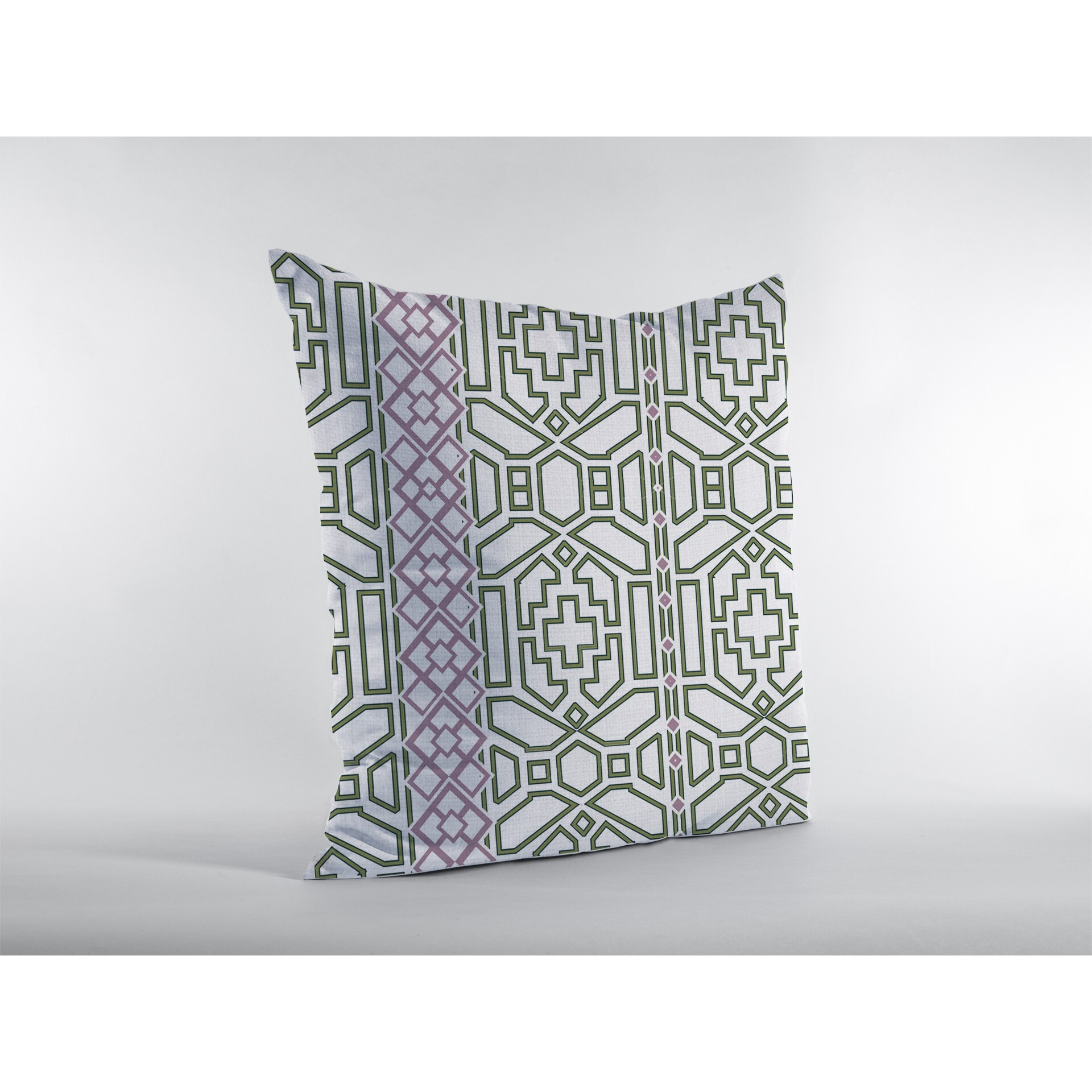 16"" White Bird Maze Double Sided Suede Throw Pillow