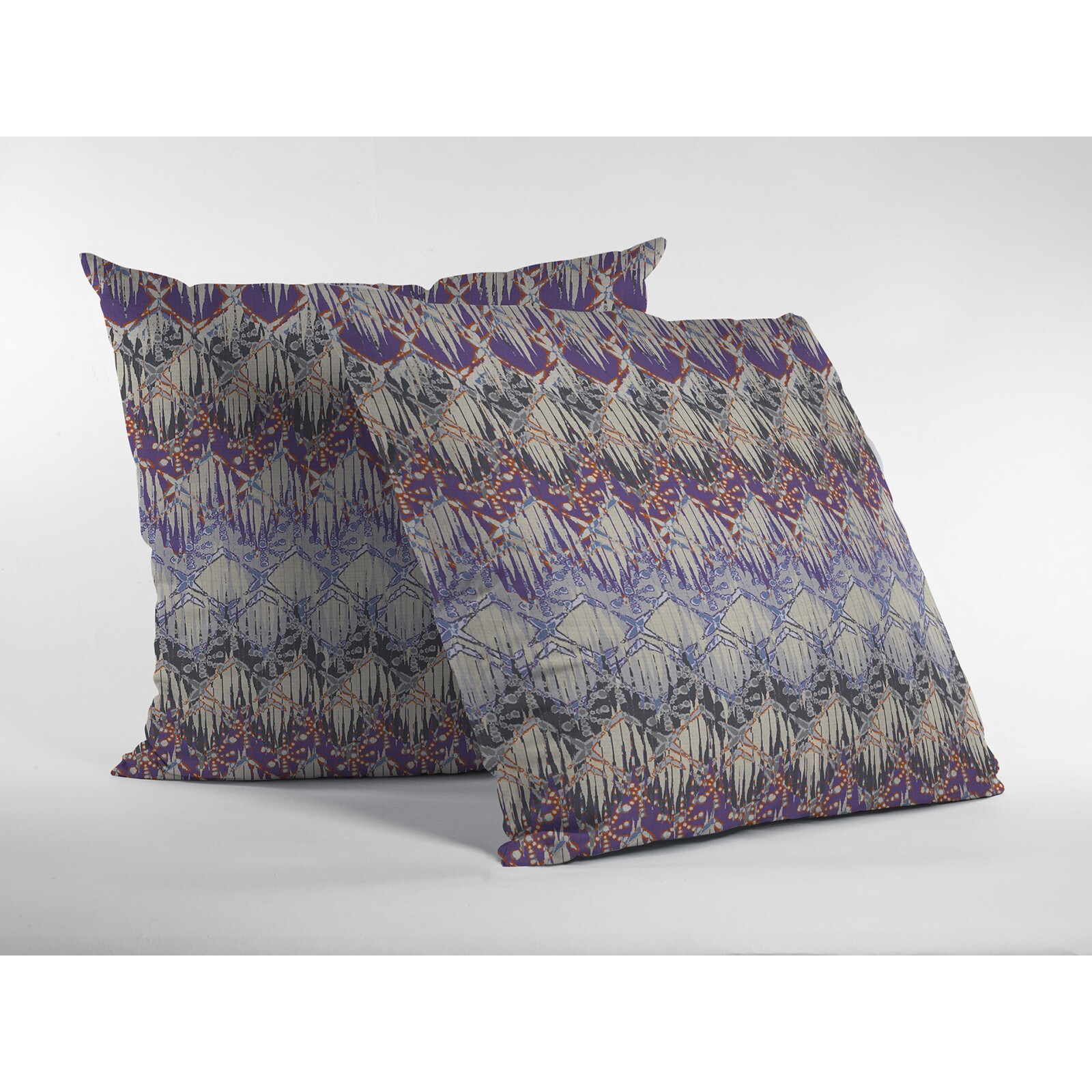 16 Magenta Cream Hatch Zippered Suede Throw Pillow