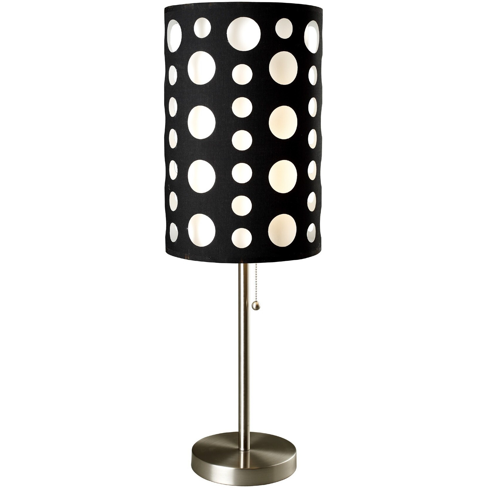 33"" Black Metal Novelty Black And White Drum Shade