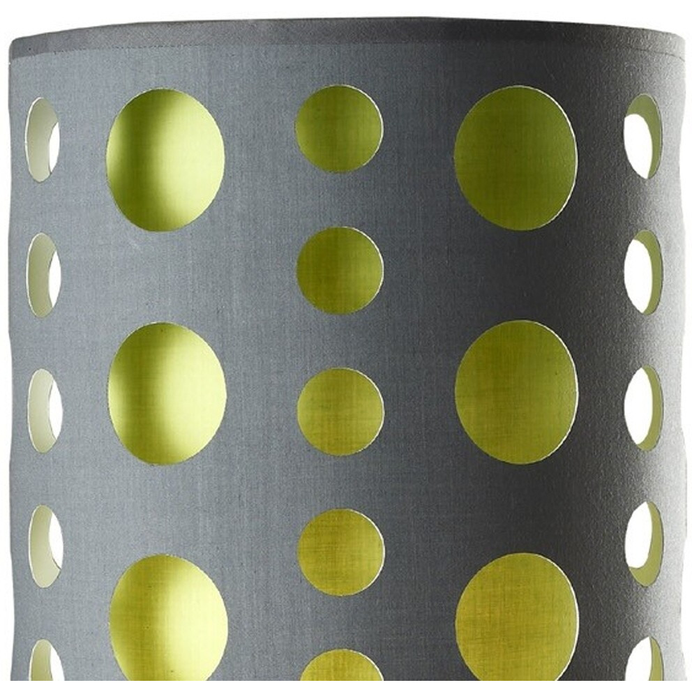 33"" Gray And Green Mod Dot Novelty Table Lamp