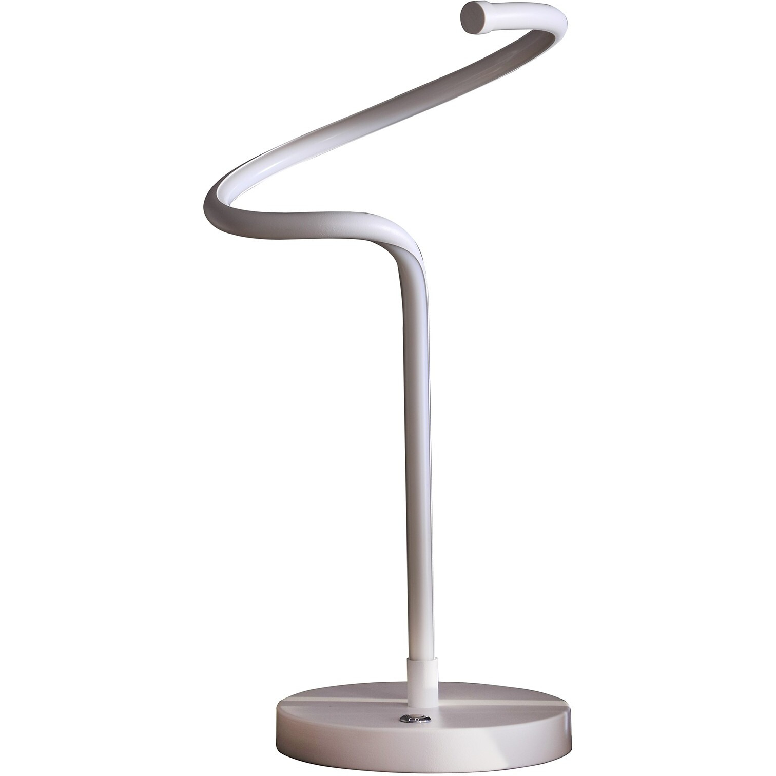 18"" White Curvy Spiral Led Table Lamp