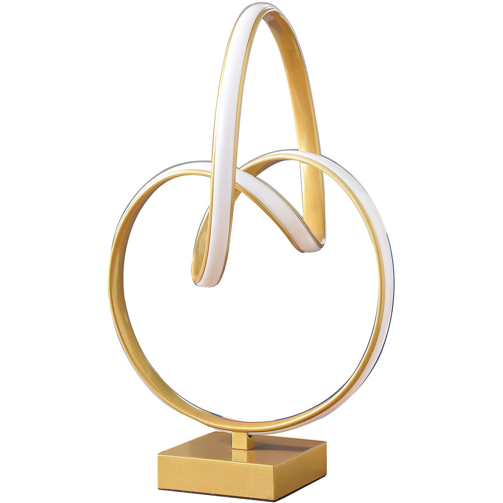 19"" Gold Metal Abstract Geo Led Table Lamp