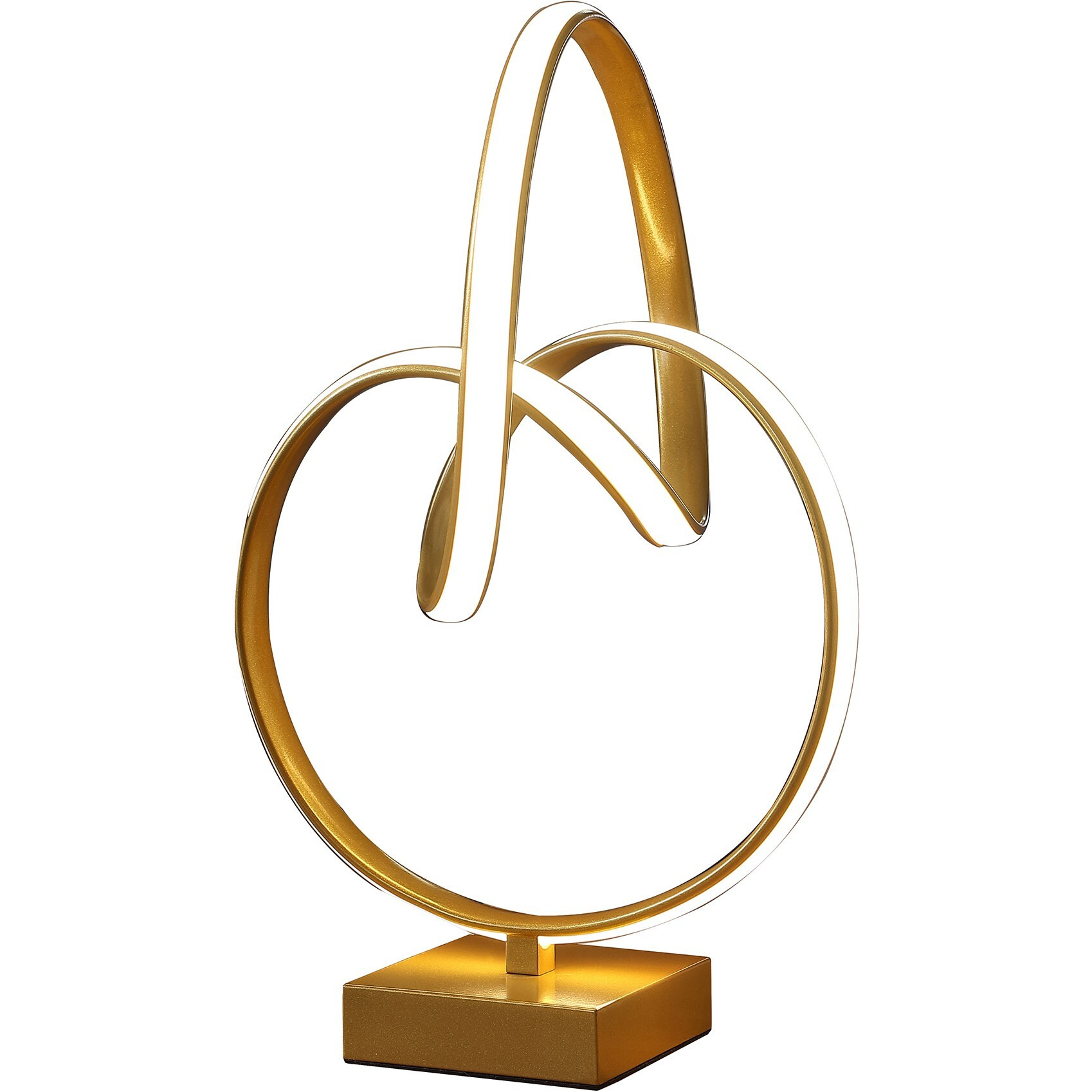 19"" Gold Metal Abstract Geo Led Table Lamp