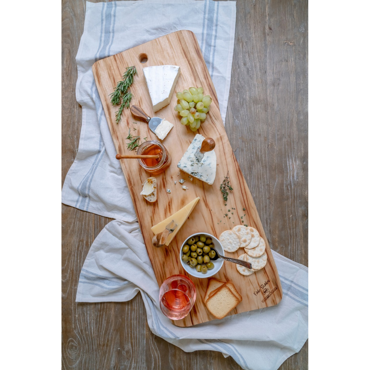 35"" Artisan Organic Natural Wood Anti Bacterial Cutting Board