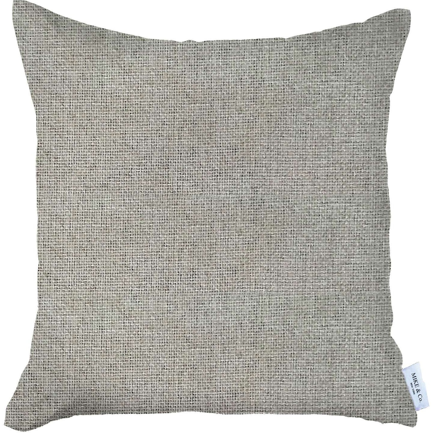 18"" X 18"" Grey Solid Color Zippered Handmade Polyester Throw Pillow Cover