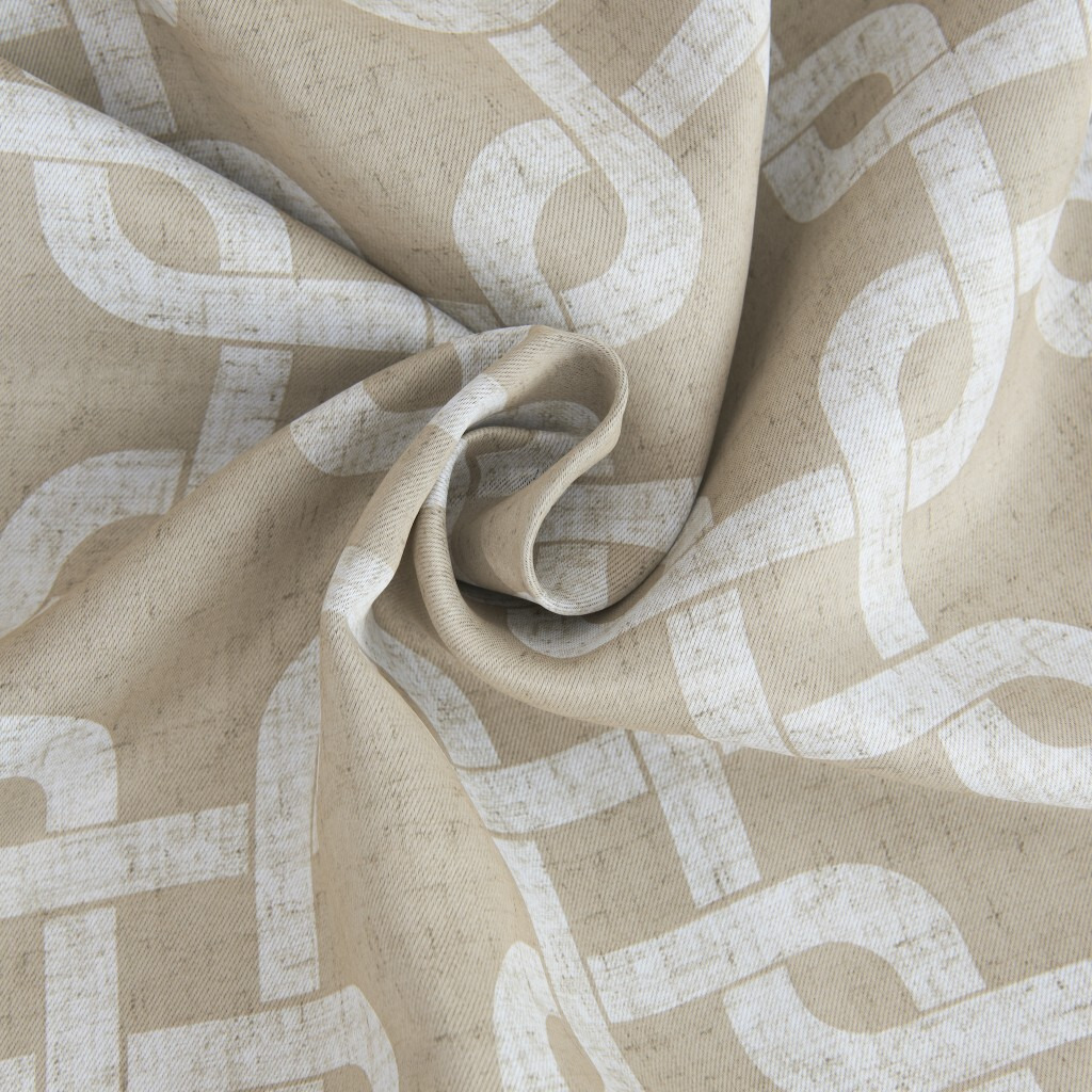 84 Sand Interlock Pattern Window Curtain Panel