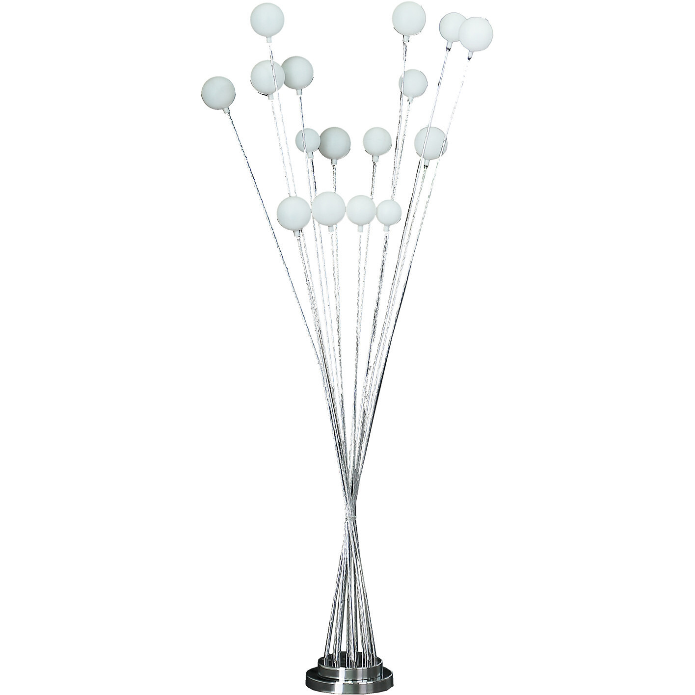 62"" Chrome Multi Light Led Novelty Floor Lamp