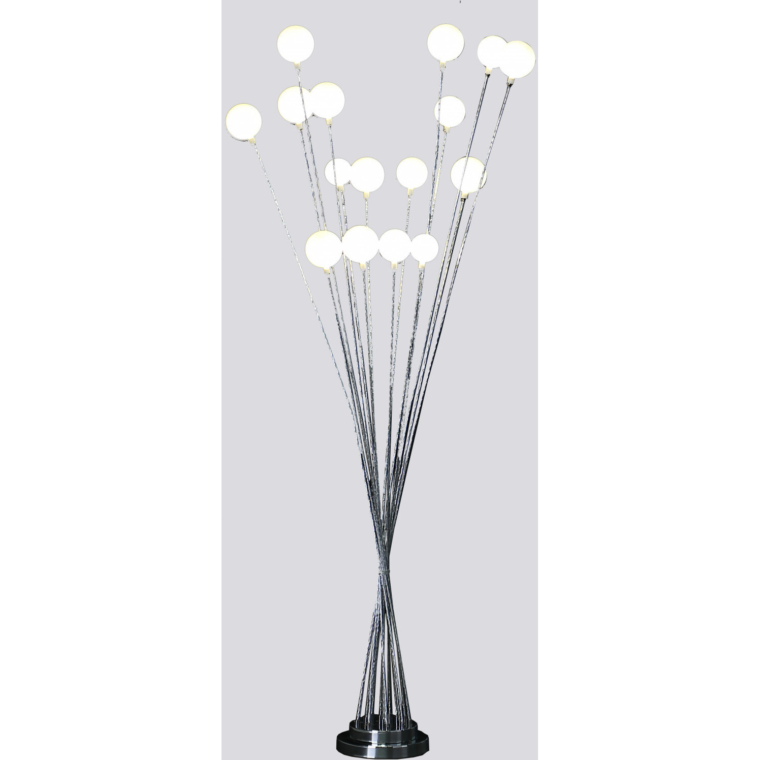 62"" Chrome Multi Light Led Novelty Floor Lamp