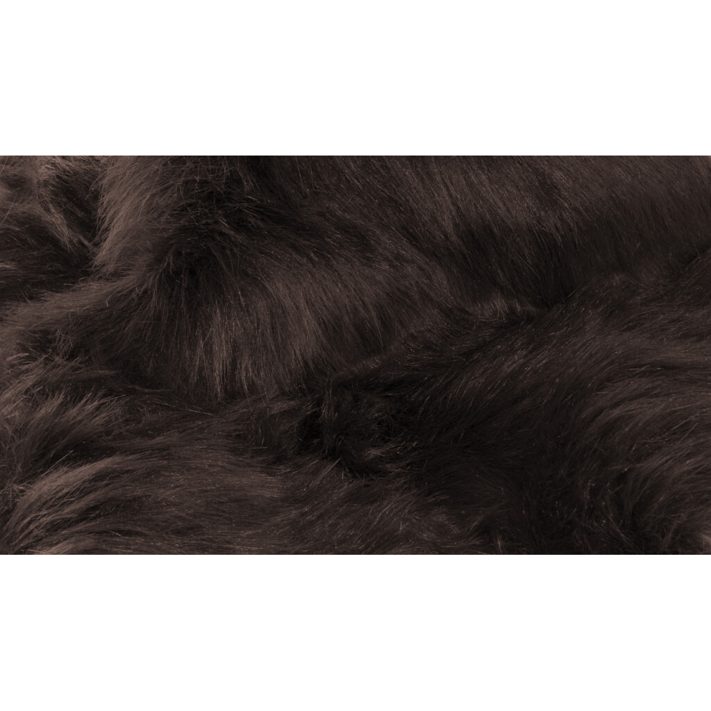 5' X 8' Chocolate Faux Fur Non Skid Area Rug