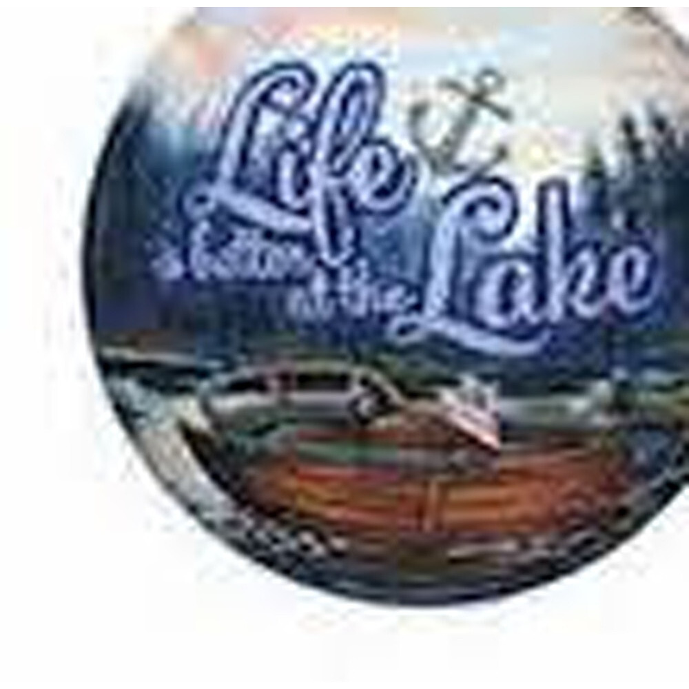 Scenic Life Is Better At The Lake Hand Painted Mouth Blown Glass Ornament