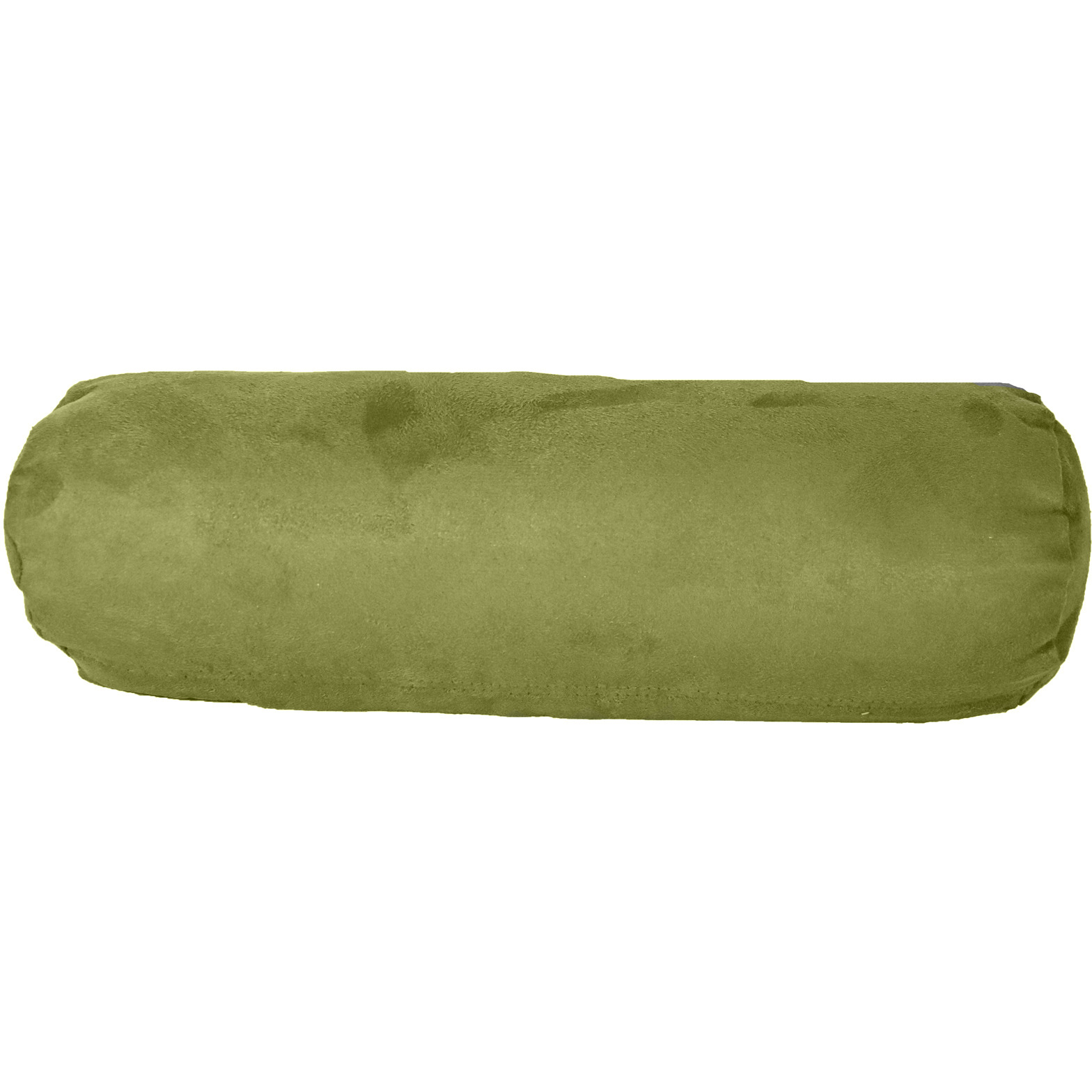 8"" X 20"" Moss Green Bolster Zippered Microsuede Solid Color Bolster Pillow