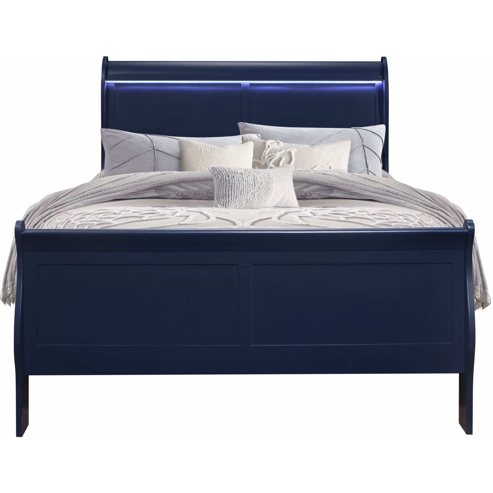 Solid Wood Standard Upholstered Bed