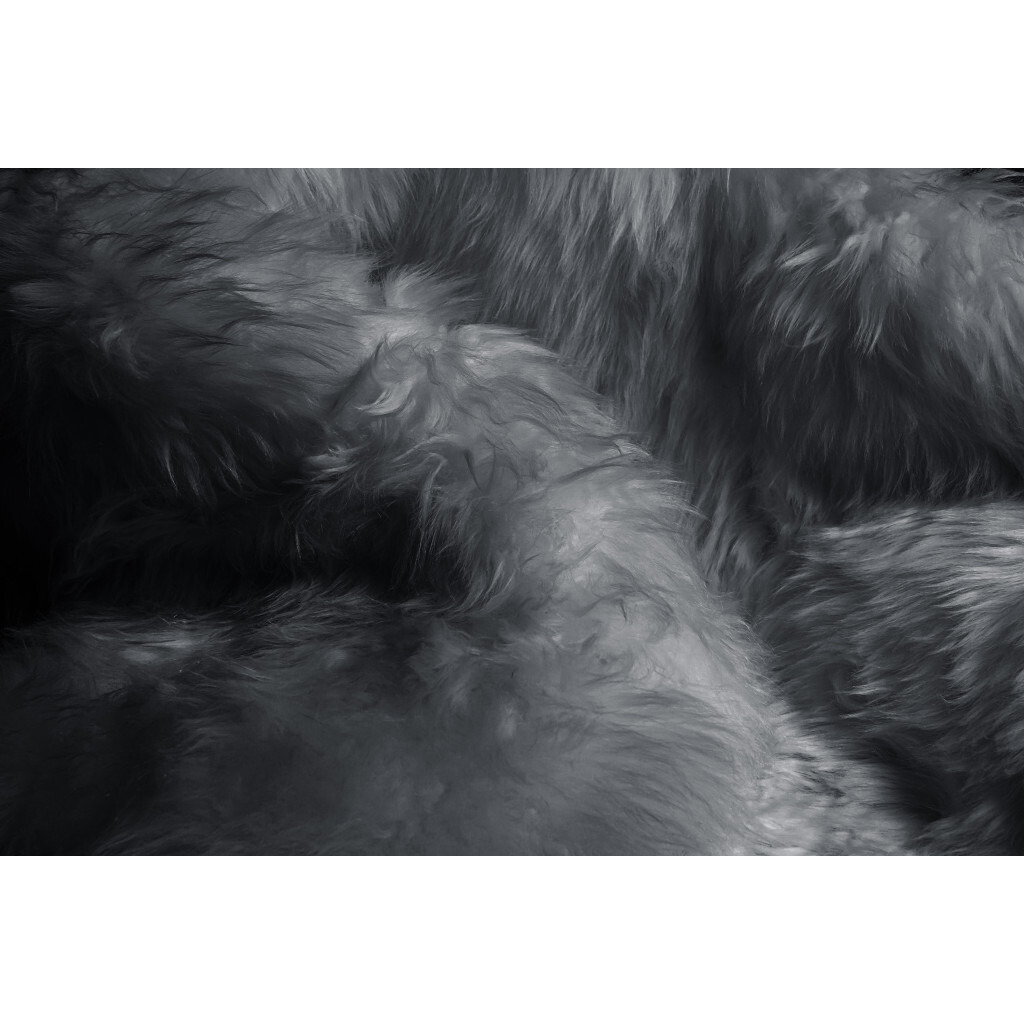 2' X 6' Dark Gray New Zealand Lambs Wool Handmade Area Rug