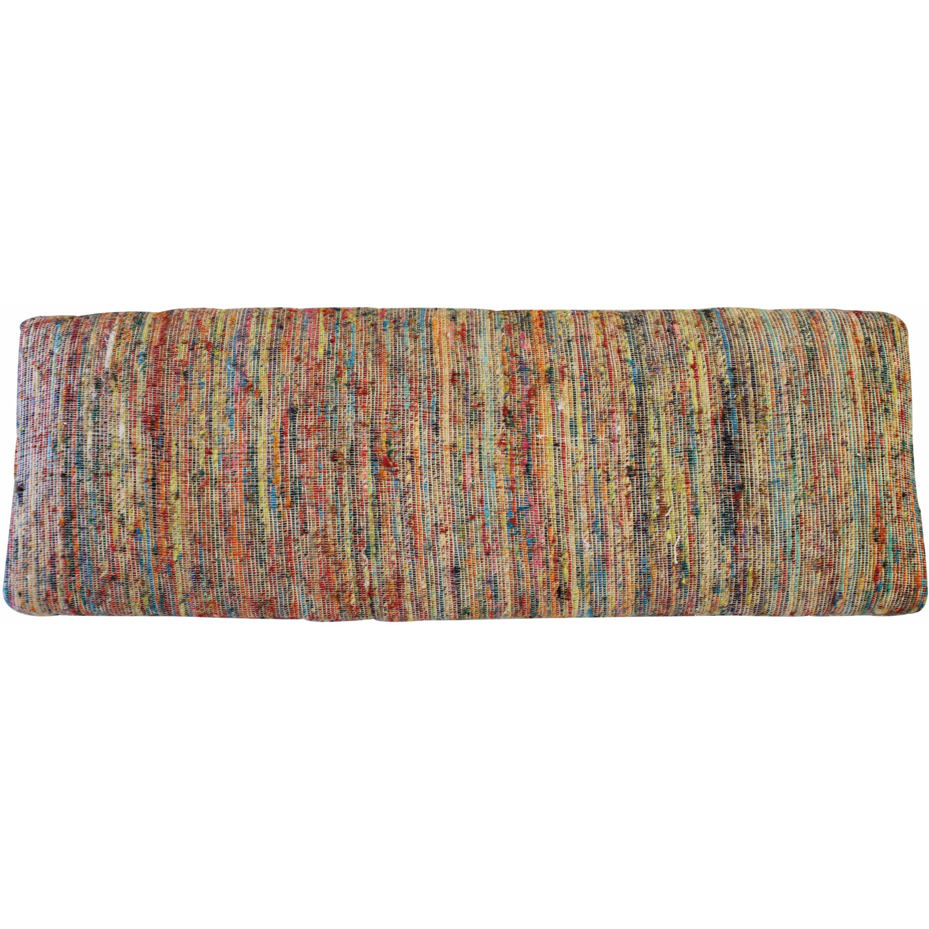 47"" Rainbow Stripe Blue Leg Upholstered Bench