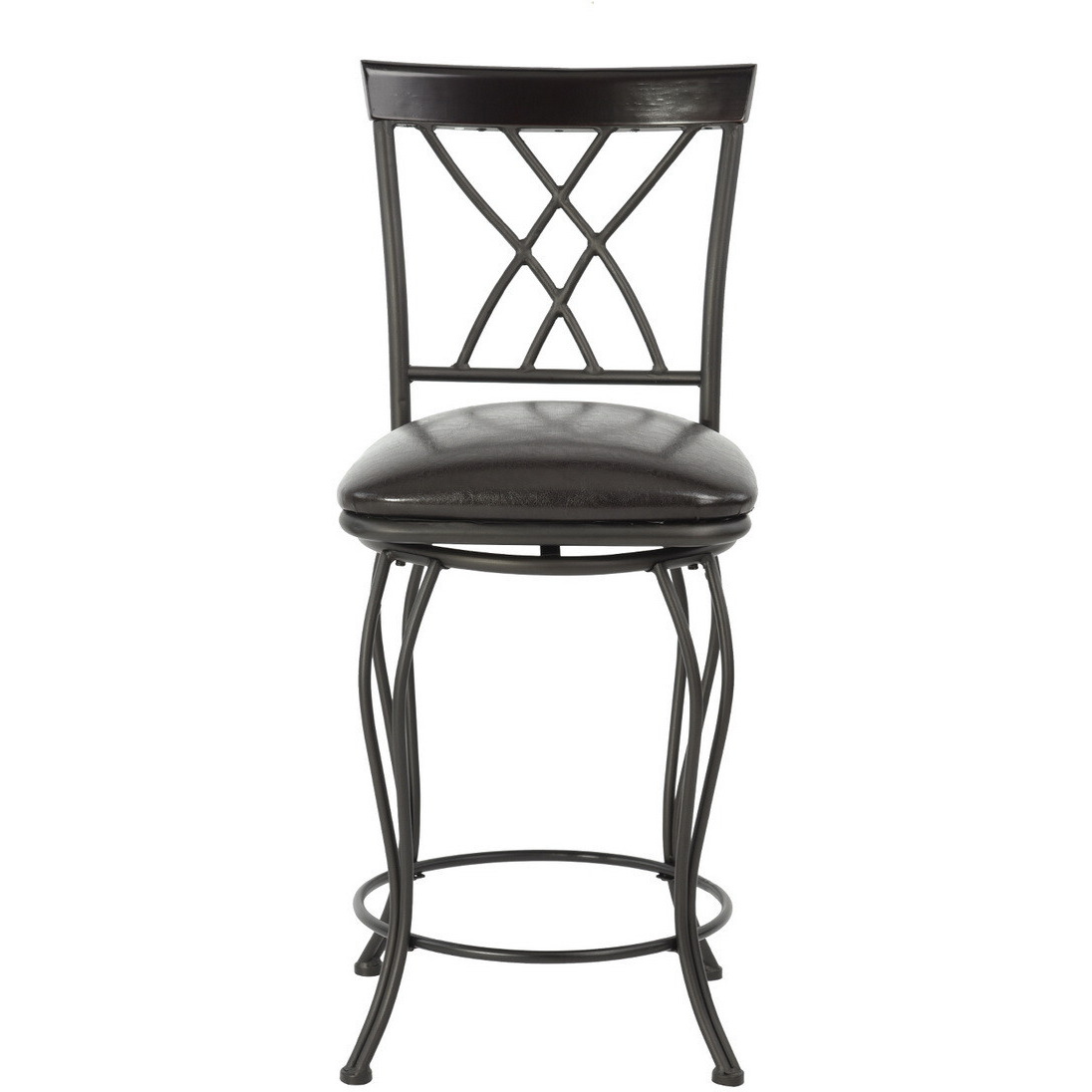 Set Of Two 38"" Brown Small Bar Chairs