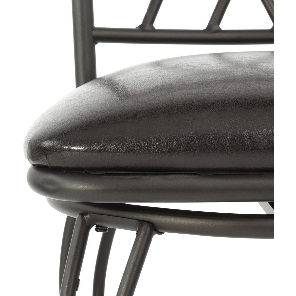 Set Of Two 38"" Brown Small Bar Chairs