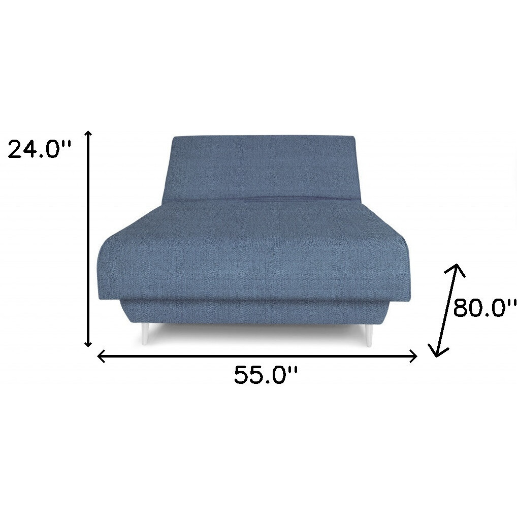 Full Adjustable Blue Jeans Upholstered 100% Polyesterno Bed With Mattress