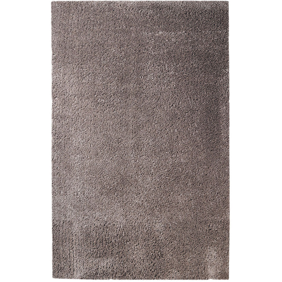 5' X 8' Taupe Shag Stain Resistant Area Rug