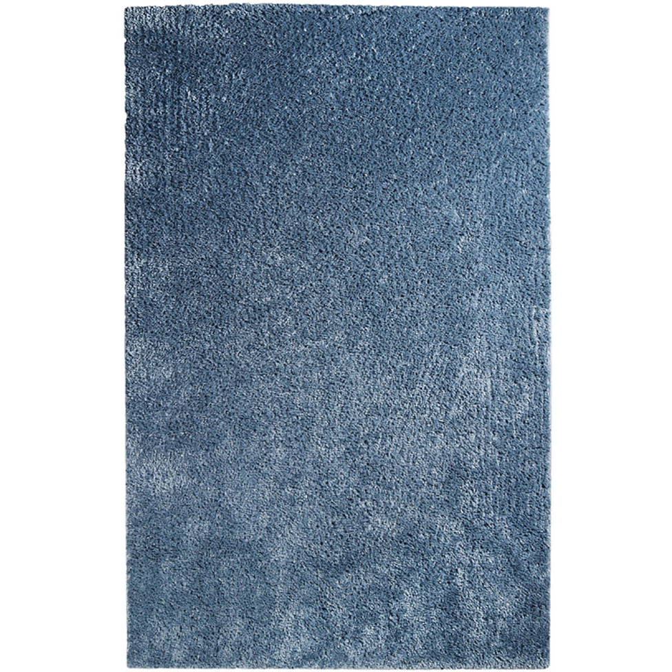 8' X 10' Blue Shag Stain Resistant Area Rug