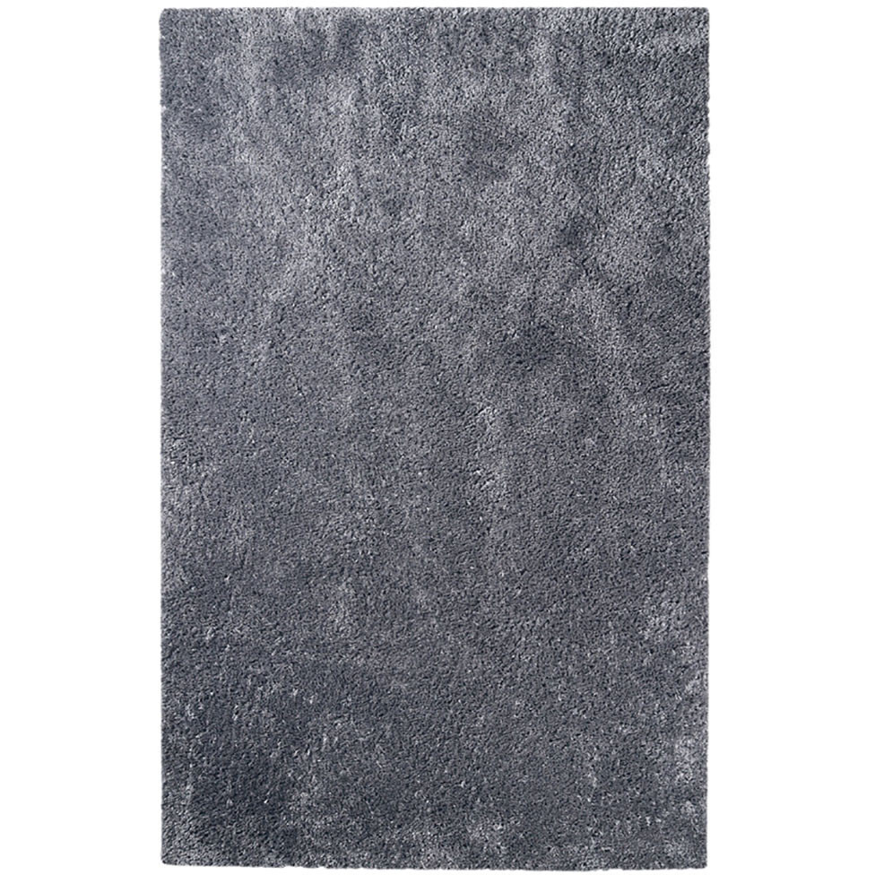 8' X 10' Grey Shag Stain Resistant Area Rug