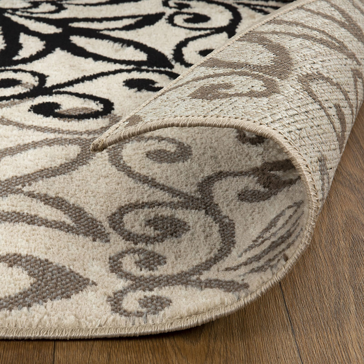 9' X 12' Beige Medallion Power Loom Stain Resistant Area Rug