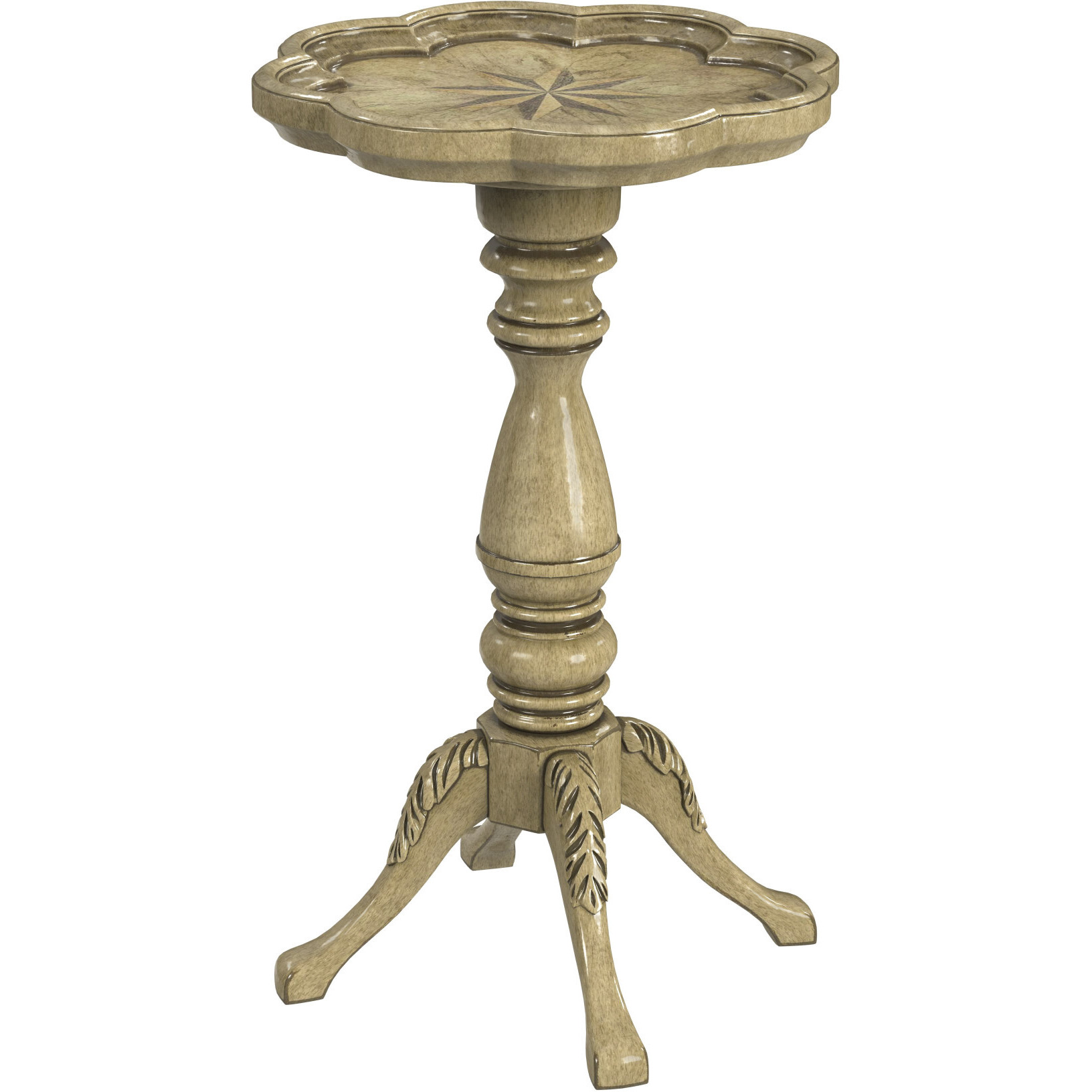 20"" Beige Manufactured Wood Round End Table
