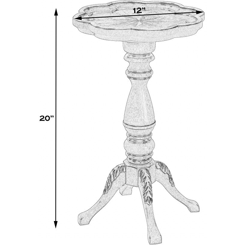 20"" Beige Manufactured Wood Round End Table