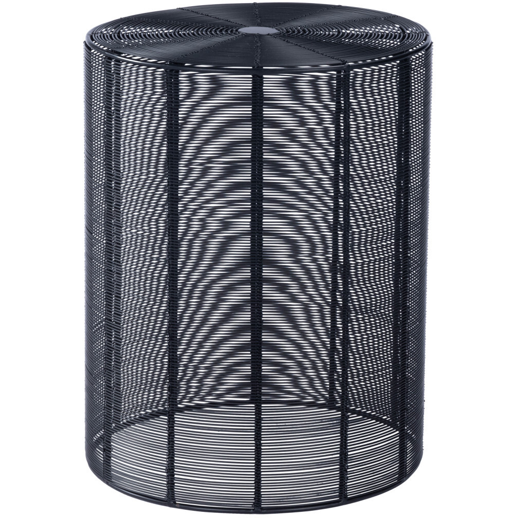 18"" Black Round Wire End End Table