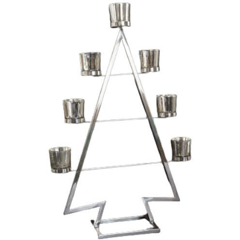 26""  Stainless Steel Christmas Tree Tea Light Candle Holder