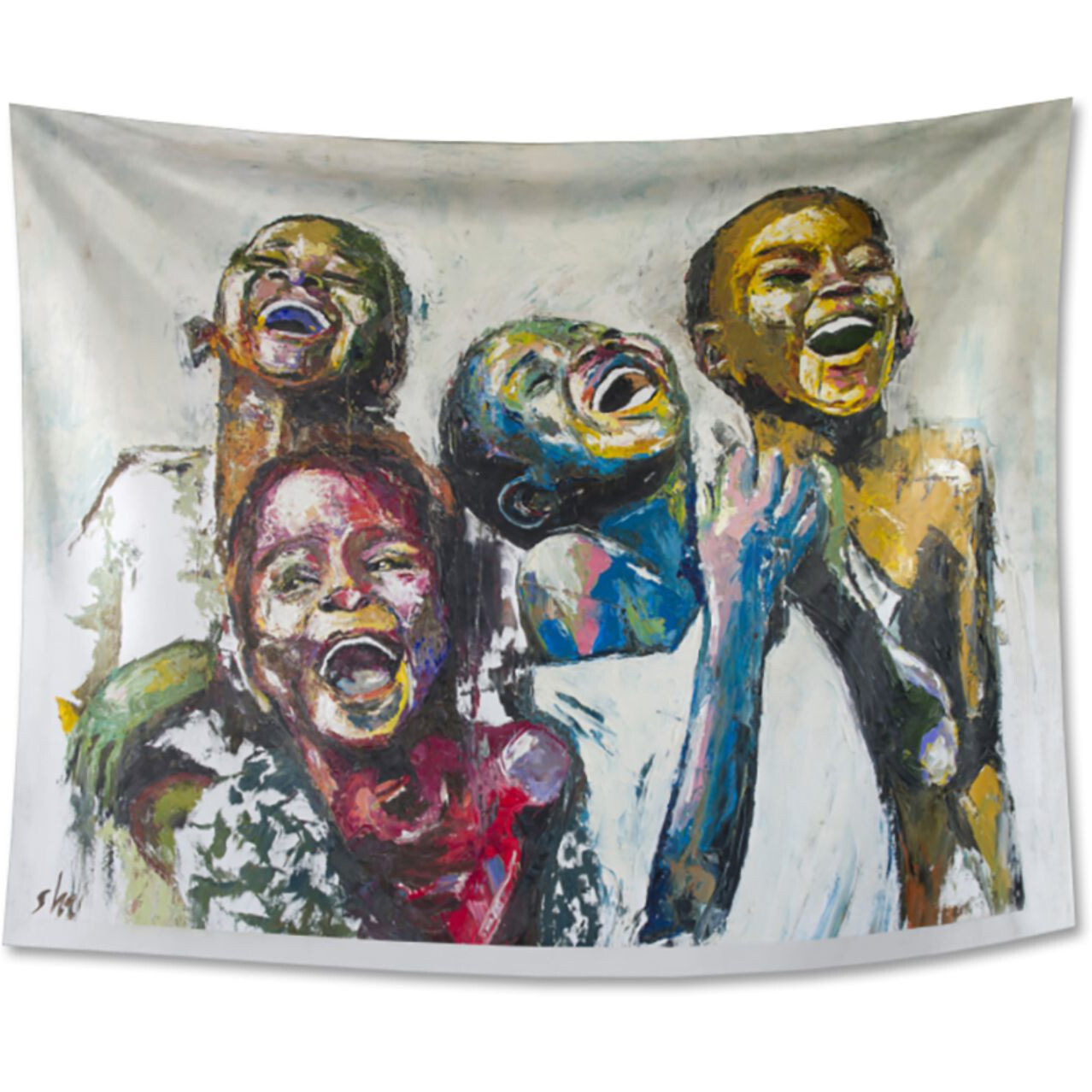 28"" X 39"" Happy Kids Tapestry Wall Art
