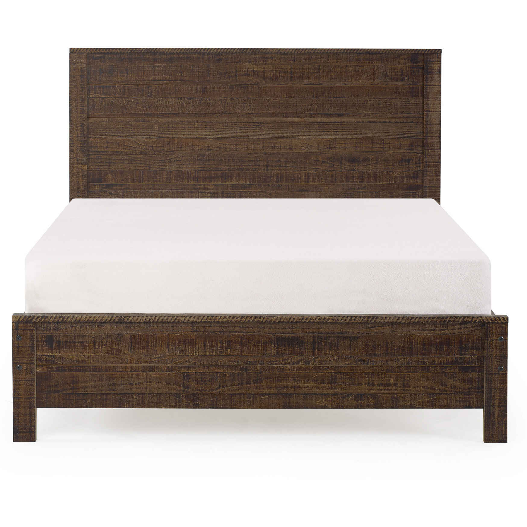 Dark Brown Solid Wood Twin Bed Frame