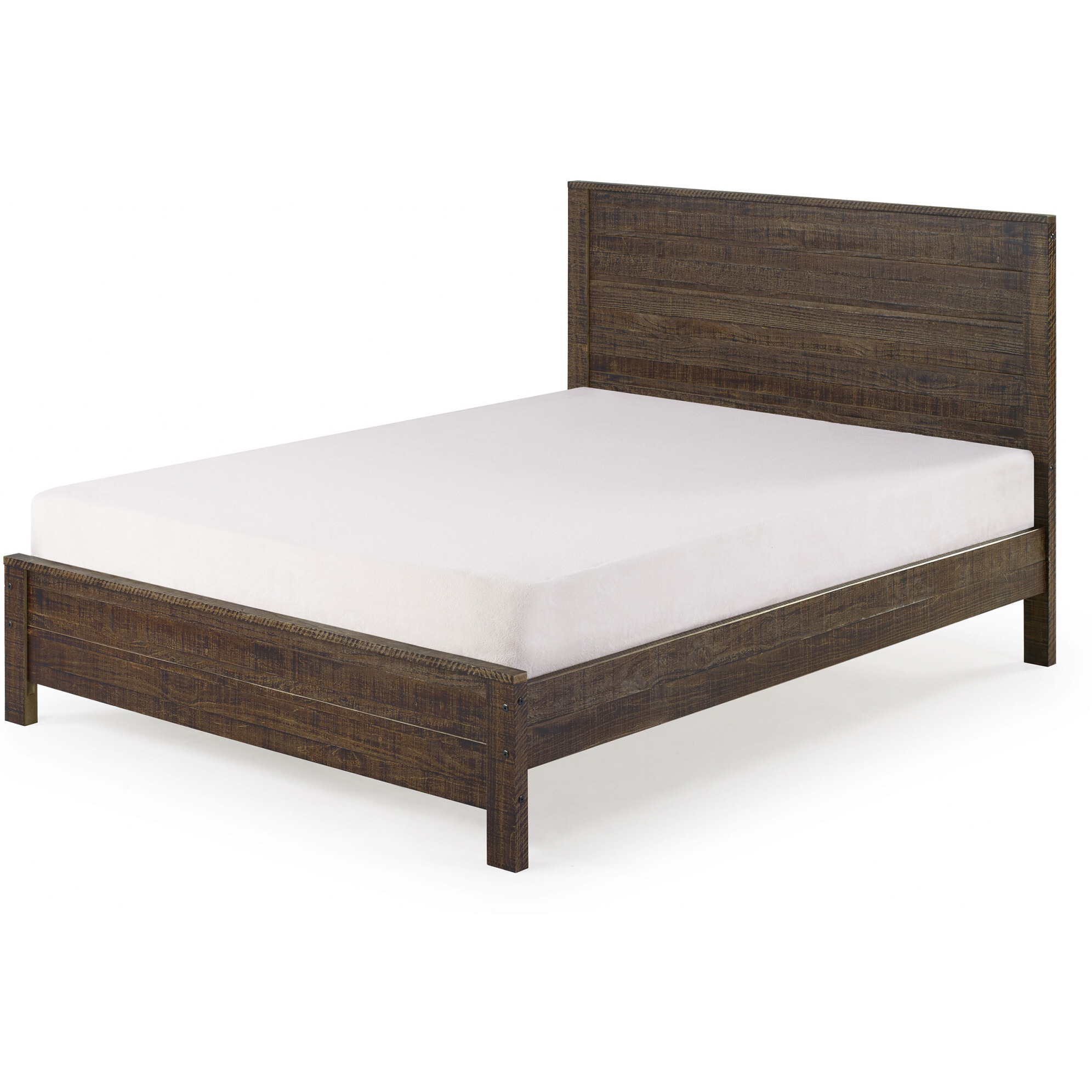 Dark Brown Solid Wood Twin Bed Frame